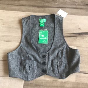 Grey wool vest